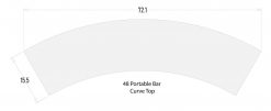 Curve Bar Top for 48" Portable Bar