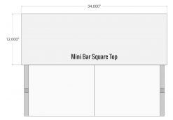 Square Bar Top for Portable Mini Bar