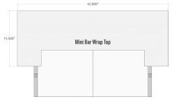 Wrap Style Bar Top for Mobile Mini Bar